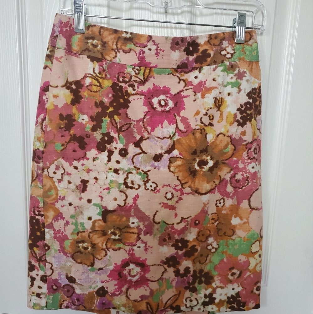 J.Crew Skirt Floral Cotton